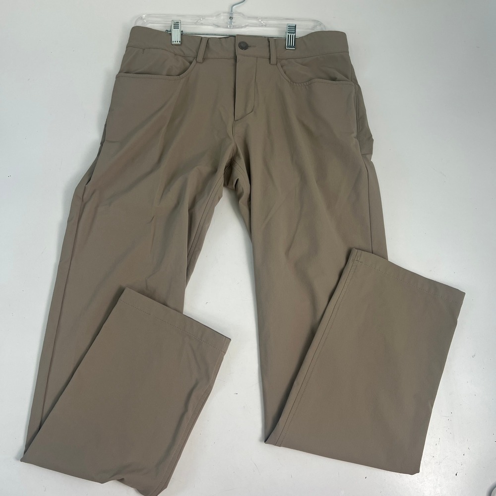 KJUS Ike 5-Pocket Golf Pants Tan Khaki Regular Fit 32 32 Performance Stretch